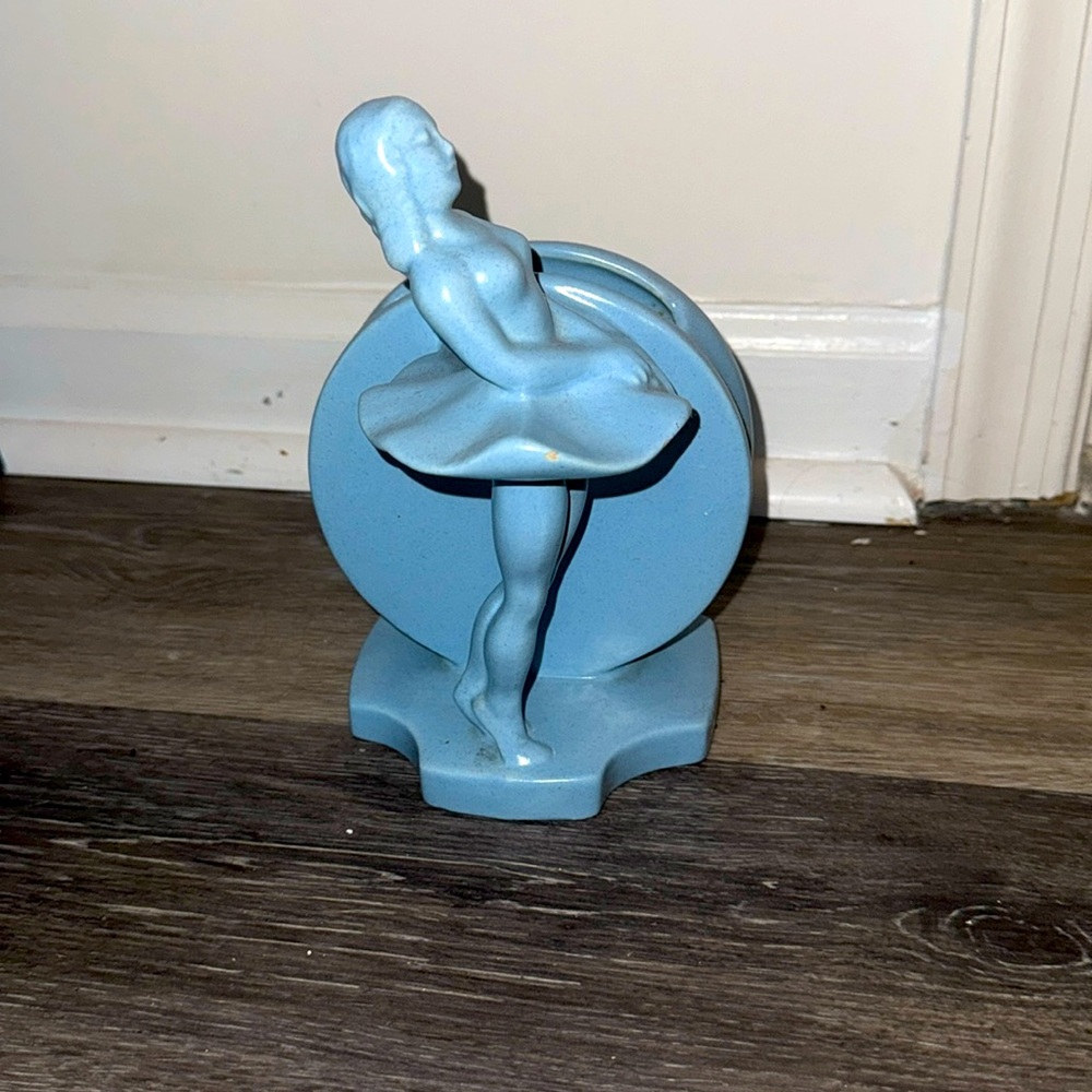 Vintage Royal Haeger 1940's Art Deco Ballerina Vase light blue - Picture 1 of 11